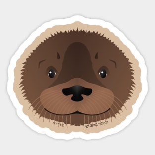 Baby Otter Face Sticker